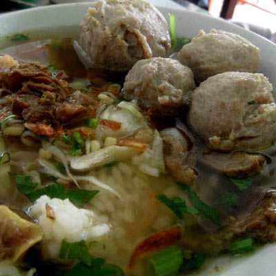 Soto Bakso Dengan Nasi Bakso Pak Ateng Gambar 1