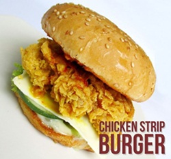 Smoked Chicken Burger D Ayam Crispy Gambar 1
