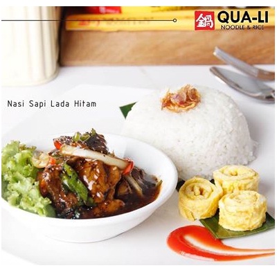 Nasi Sapi Lada Hitam Qua Li Noodle and Rice Gambar 1