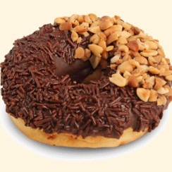 Donat Coklat Kacang Donut Roti Kecil Gambar 1