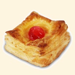 Cherry Puff Pastry Roti Kecil Gambar 1