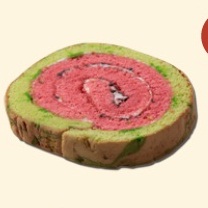 Watermelon Roll Cake Roti Kecil Gambar 1