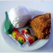 Ayam Goreng Paha Atas Dengan Nasi OLIVE Fried Chicken